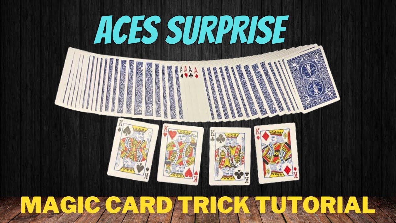 HOW TO TURN THE 4 ACES INTO THE 4 KINGS - ACES SURPRISE MAGIC CARD TRICK TUTORIAL