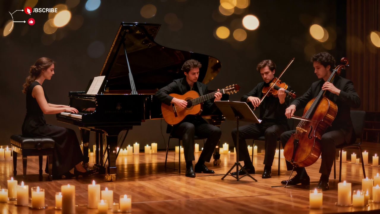 Whispered Elegance 🎻 Whispered Piano, Tender Violin & Velvet Cello | Candlelight Concert 🕯️