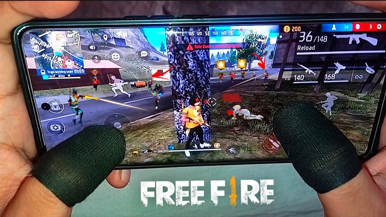 HANDCAM BLACK COLOUR FF FREE FIRE VIDEO 