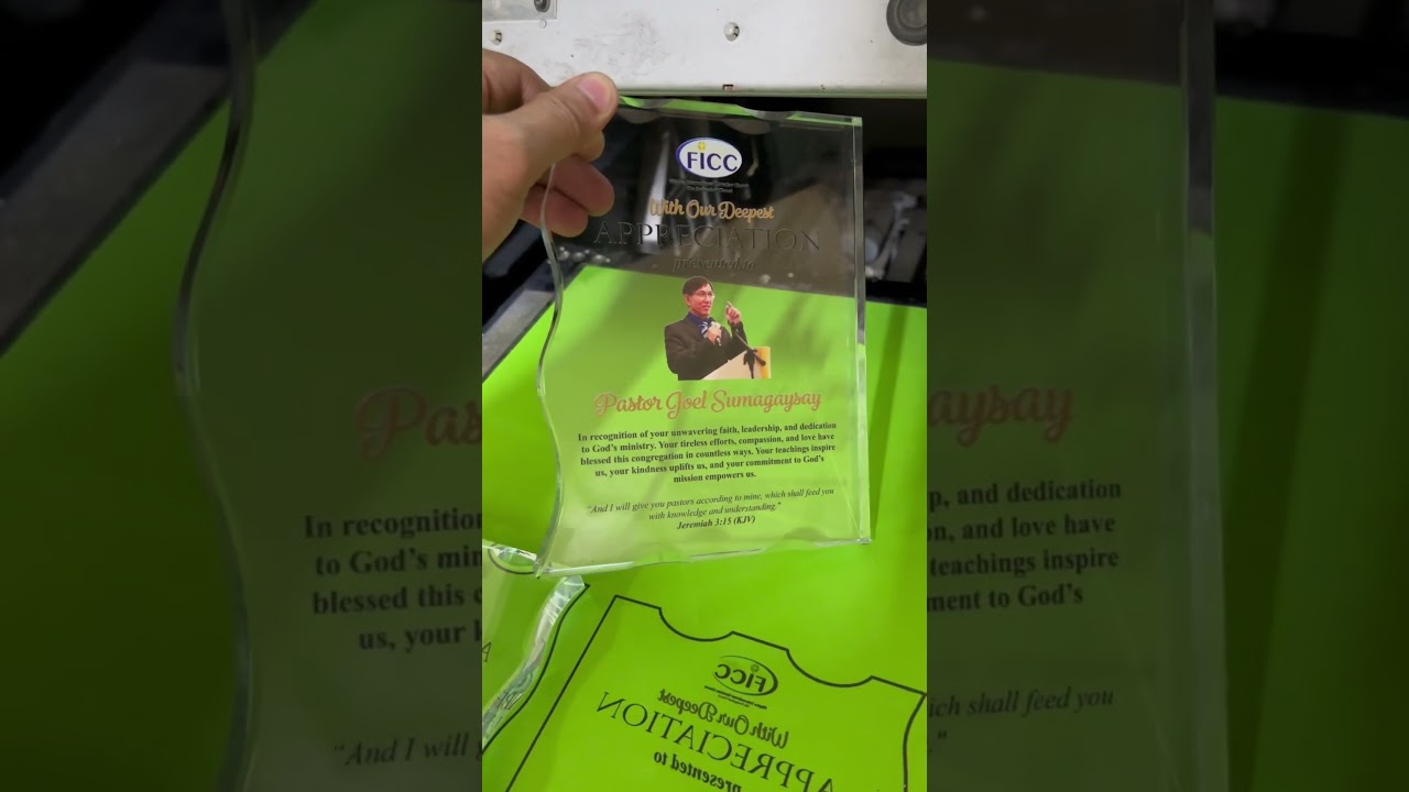 Uv printing on Crystal Awards #uvprinting #crystalawards