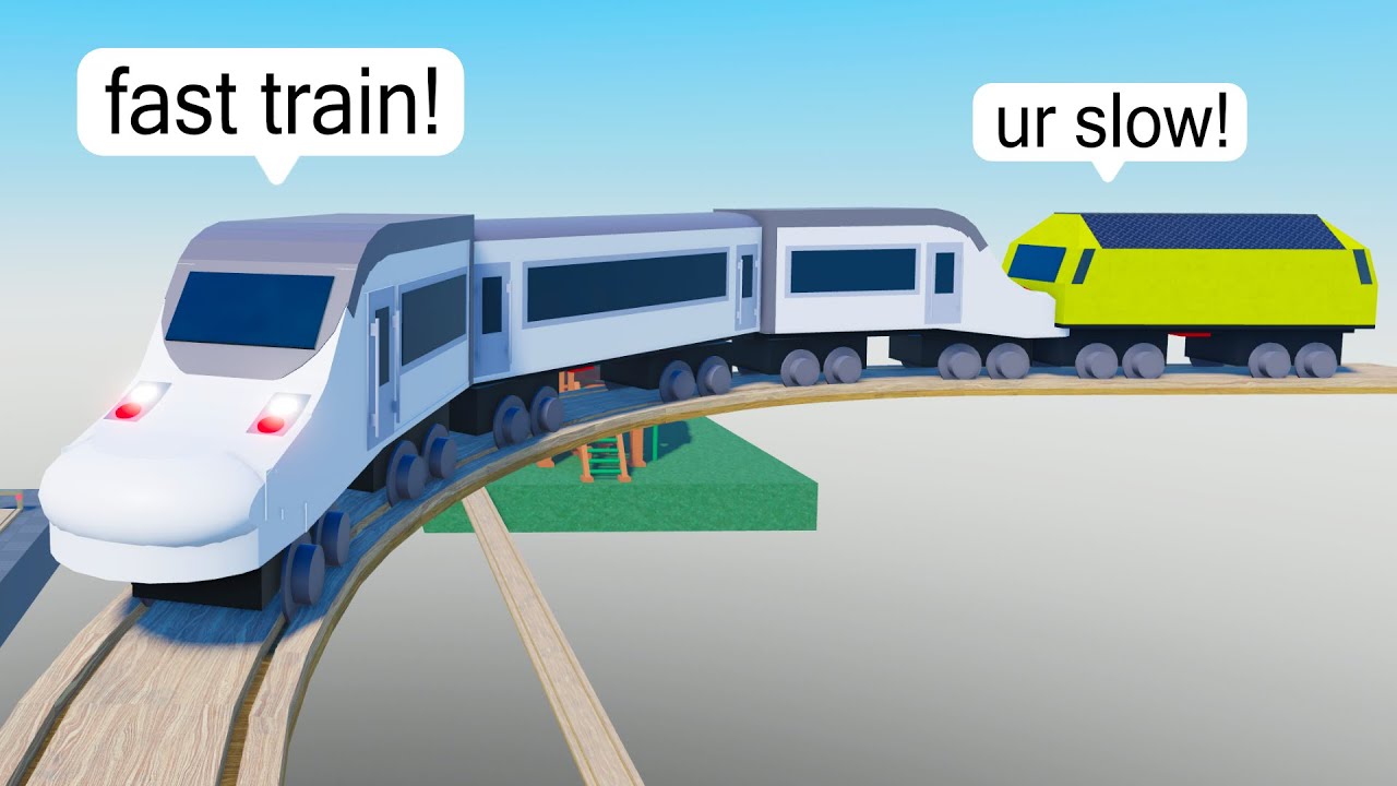 i Used FAST BULLET Train BUT I GO SLOW on Roblox Cart Ride