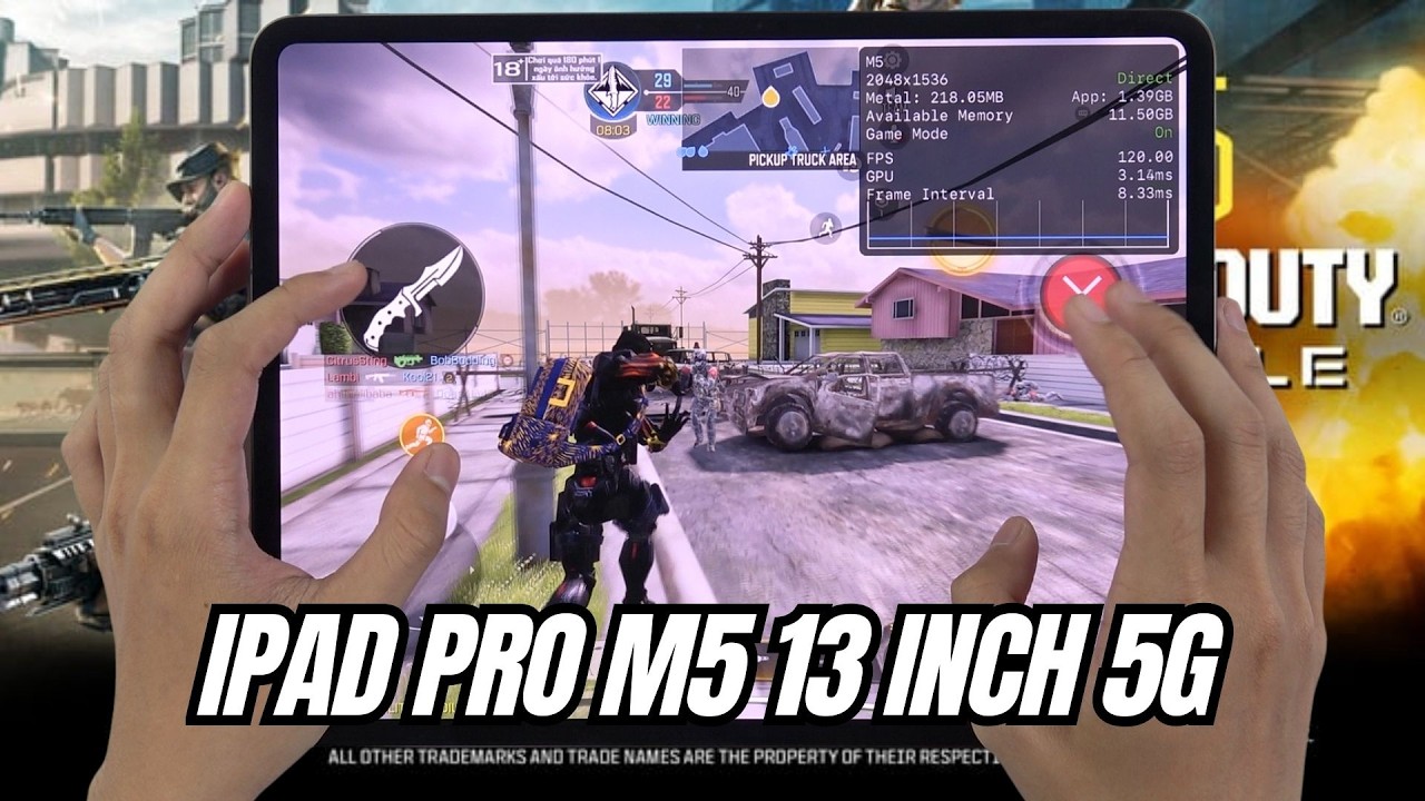 iPad Pro M5 13-inch 5G Test Game Call of Duty Mobile CODM | Apple M5 Gaming Test