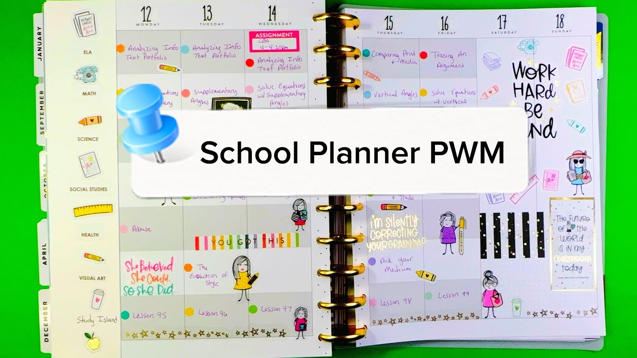 School Planner PWM-National Sticker Day Spread