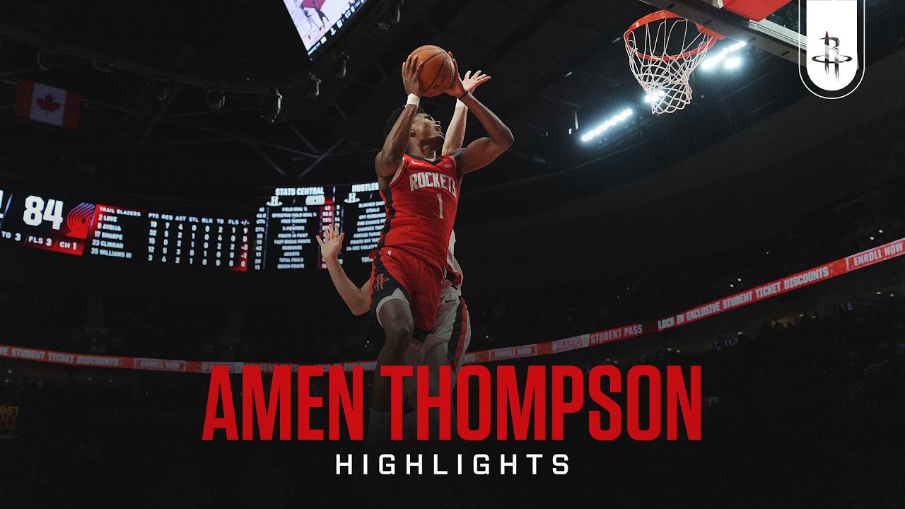 Amen Thompson (24 points) Highlights vs. Portland Trail Blazers