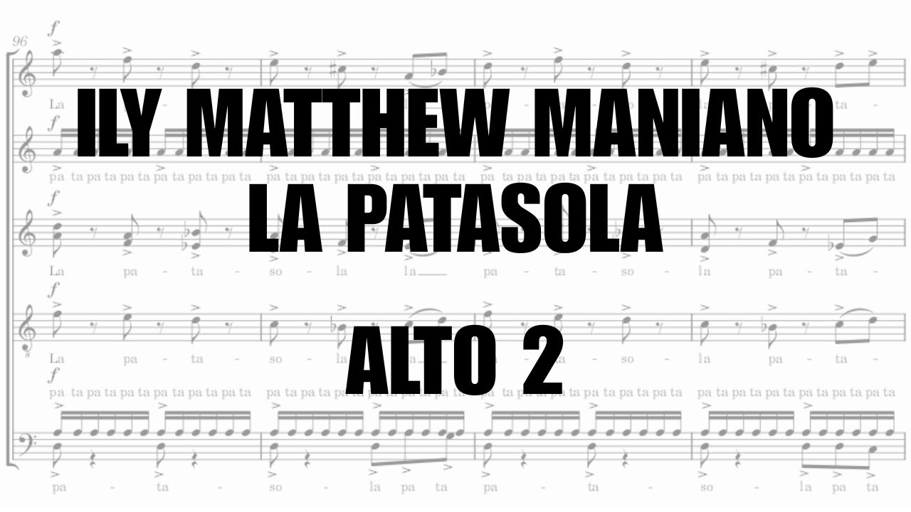 Alto 2 Dominant | Ily MATTHEW MANIANO - La Patasola