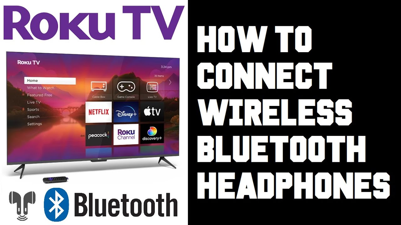 Słuchawki Bluetooth do telewizora Roku TV Connect &ndash; jak sparować bezprzewodowe słuchawki AirPods ...