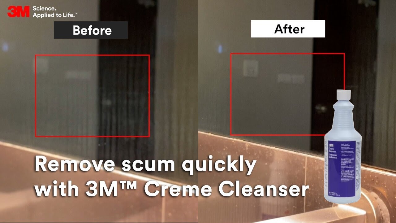 Revitalize Your Glass Surfaces with 3M™ Creme Cleanser: The Ultimate Mirror Cleaning Solution!