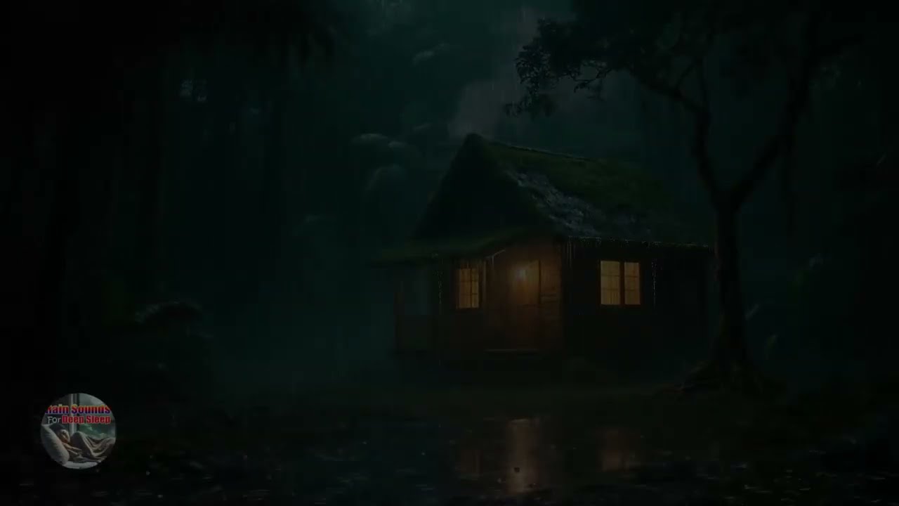 Goodbye Insomnia | Heavy Rain Sounds on Roof at Night for Deep Sleep & Relaxation 🌧️💤