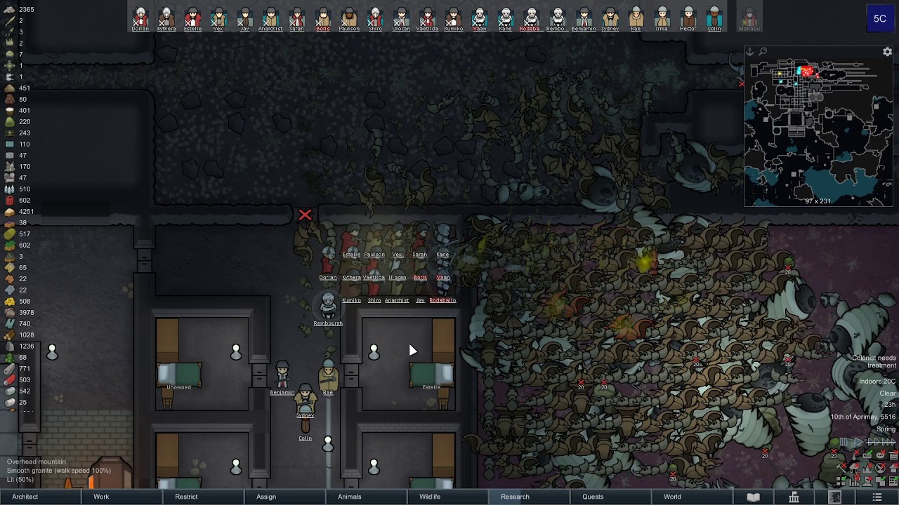 Rimworld defeating massive infestation