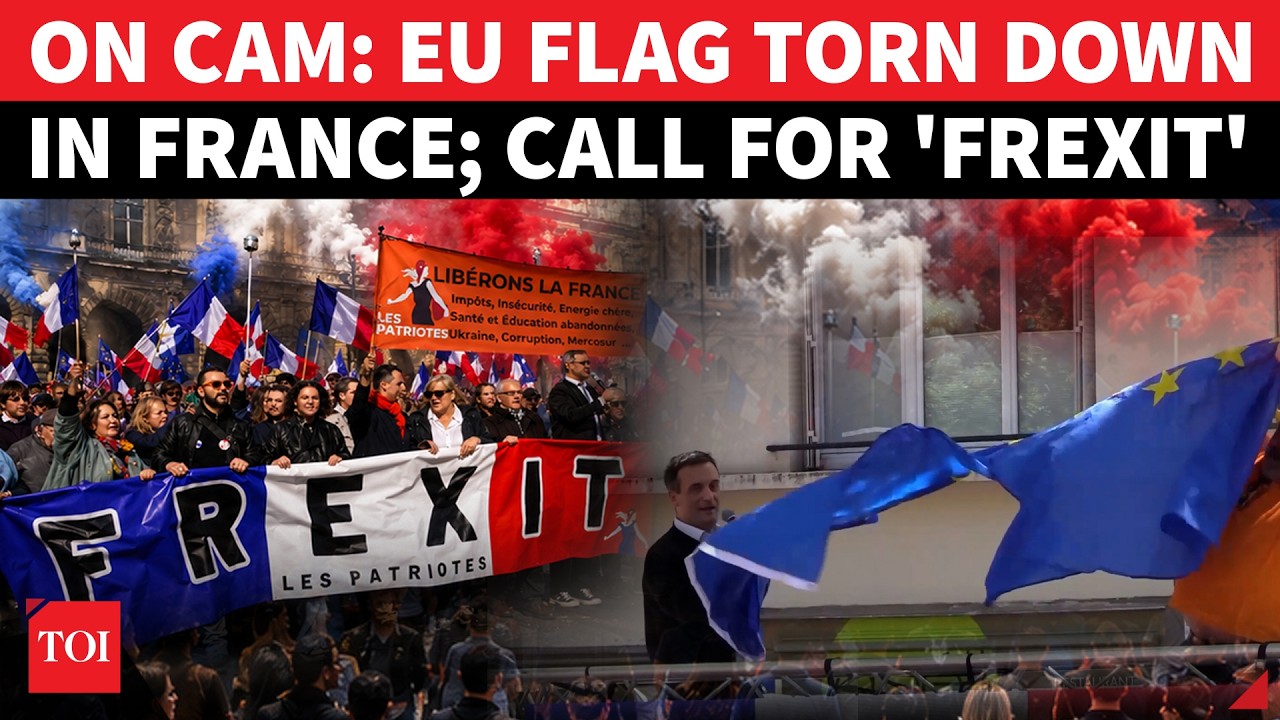 European Union FLAG Torn Down; France Revolts Against EU Amid 'FREXIT' Demand | Macron Under Fire