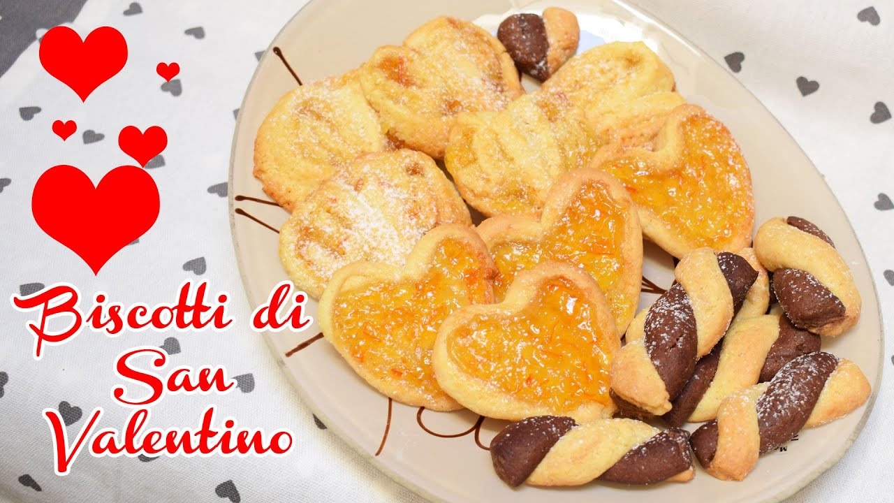 BISCOTTI DI SAN VALENTINO FACILI E VELOCI   BISCOTTI CUORI E BISCOTTI INTRECCIO