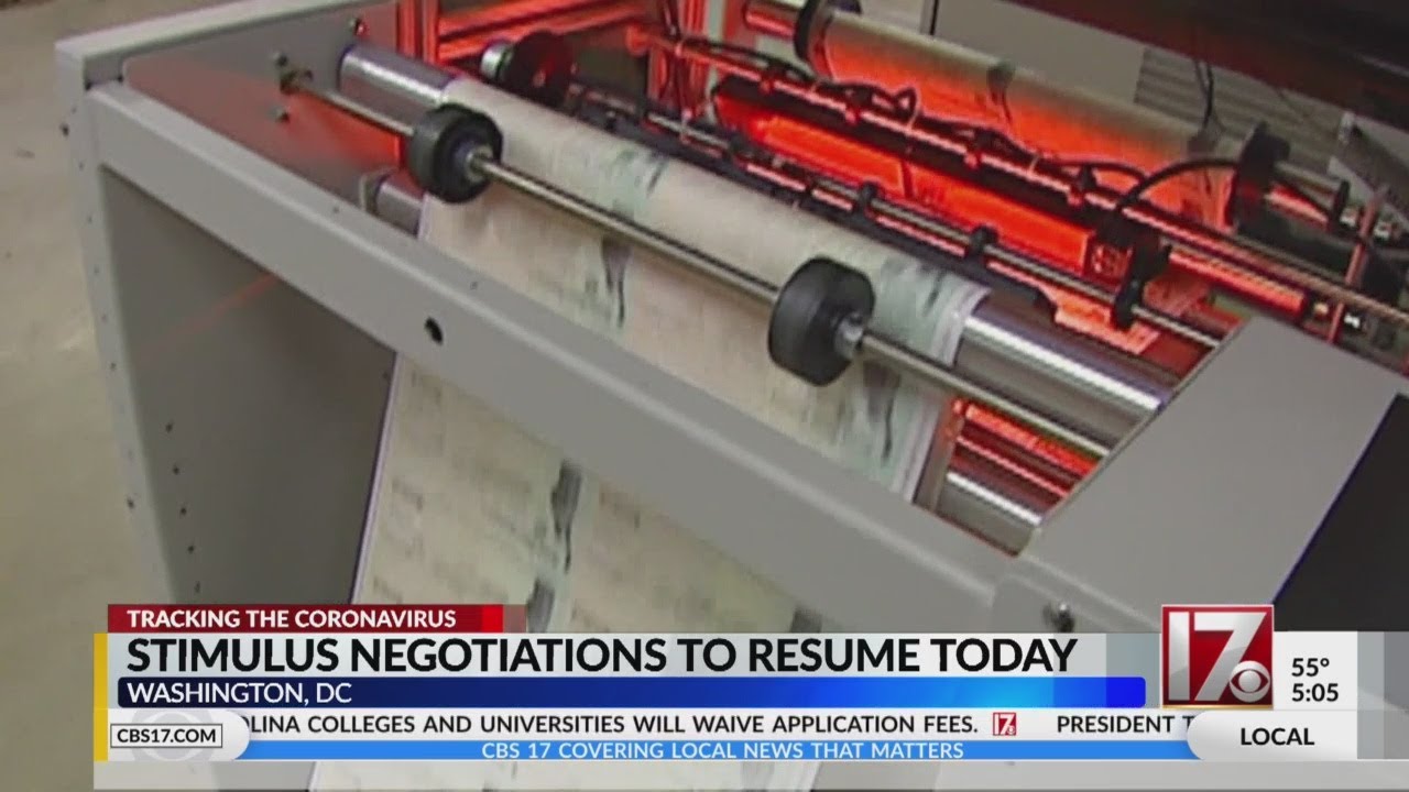 Stimulus negotiations to resume Tuesday