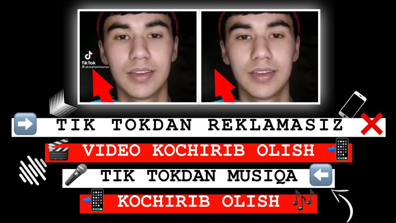 TIK TOKDAN REKLAMASIZ VIDEO KOCHIRIB OLISH | TIK TOKDAN MUSIQA KOCHIRIB OLISH | TIKTOK | VIDEOMUSIQA