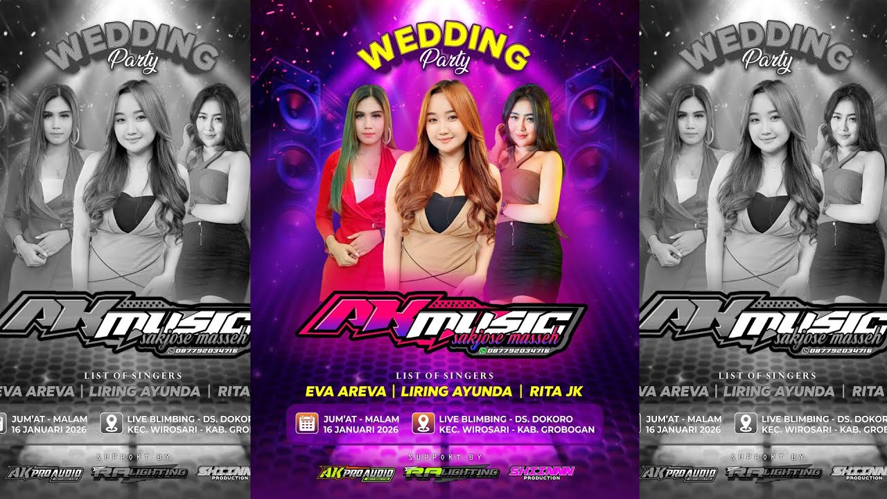 LIVE AK Music Sak josse Masse - Wedding Party Wahyu & Yanni - AK Pro Audio