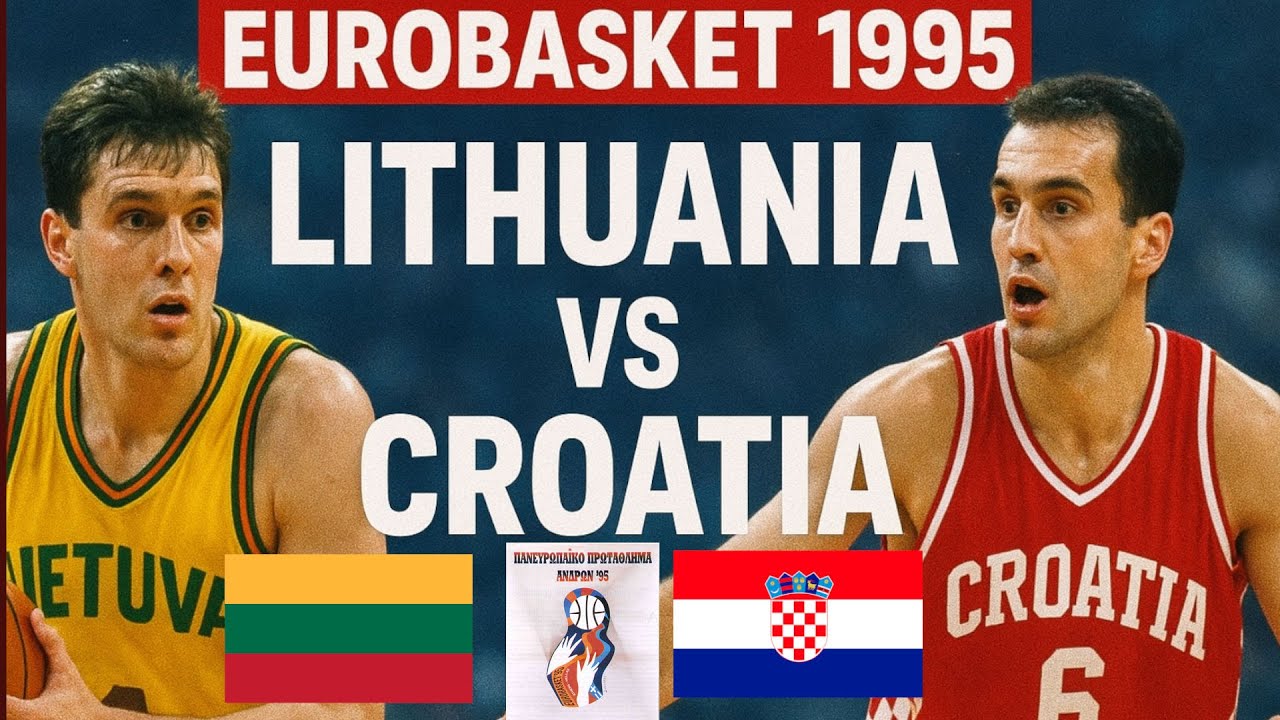 Lithuania vs Croatia /  EuroBasket 1995 / Semi Finals