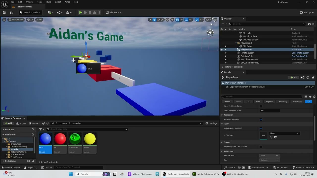 Making and assigning materials - Getting Started with Unreal Engine 5