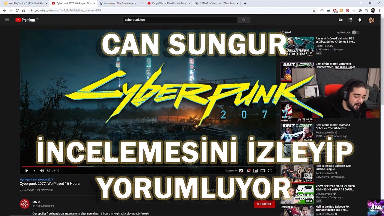 Can Sungur Cyberpunk 2077 İncelemesini İzleyip Yorumluyor