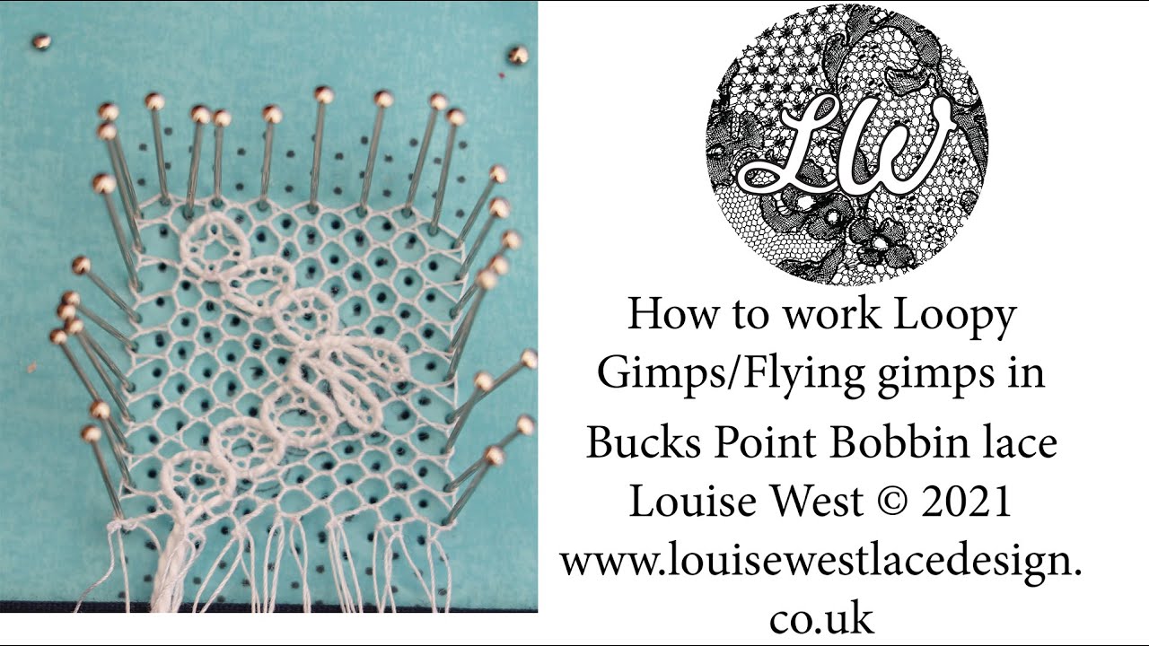 How to work Loopy Gimps (flying gimps) in Bucks Point bobbin lace