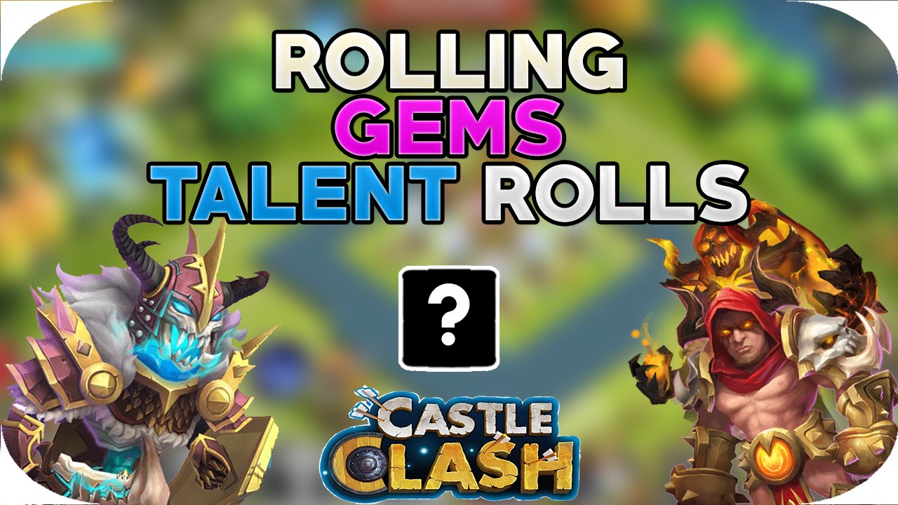 Rolling 11k Gems for Obuglas for Skull Knight Grimfiend Castle Clash Hero Talent Rolls