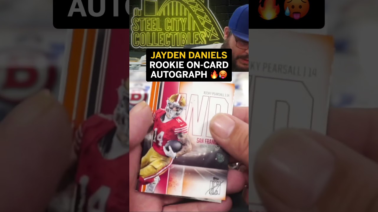 Jayden Daniels Rookie on-card auto from 2024 Topps Signature Class Football 🔥🥵  #groupbreaks #topps