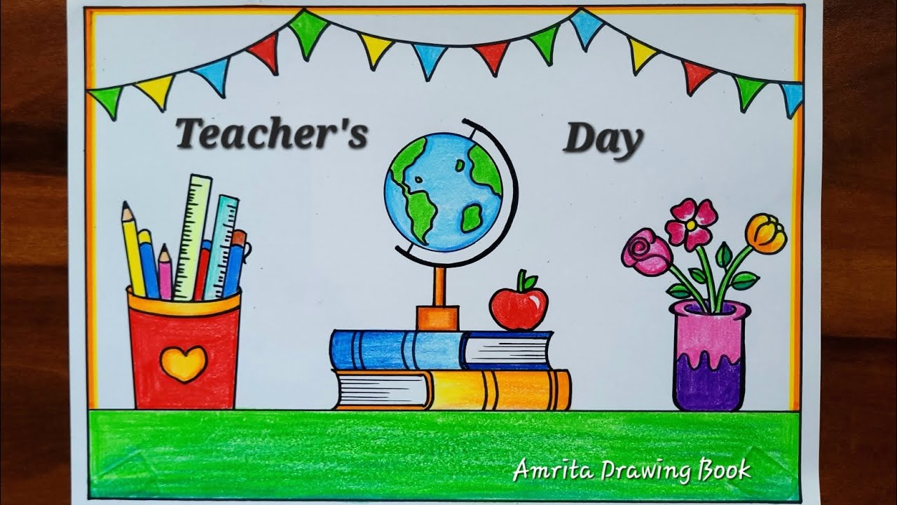 Teacher's Day Special Drawing | Teacher's Day poster drawing | HappyTeacher's Day Card Drawing easy
