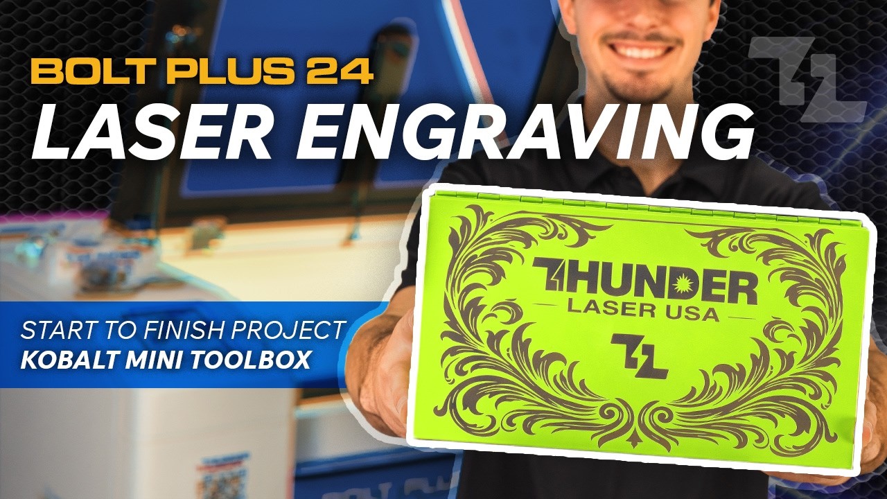 Engraving a Kobalt Mini Toolbox with a Thunder Laser Bolt Plus 24