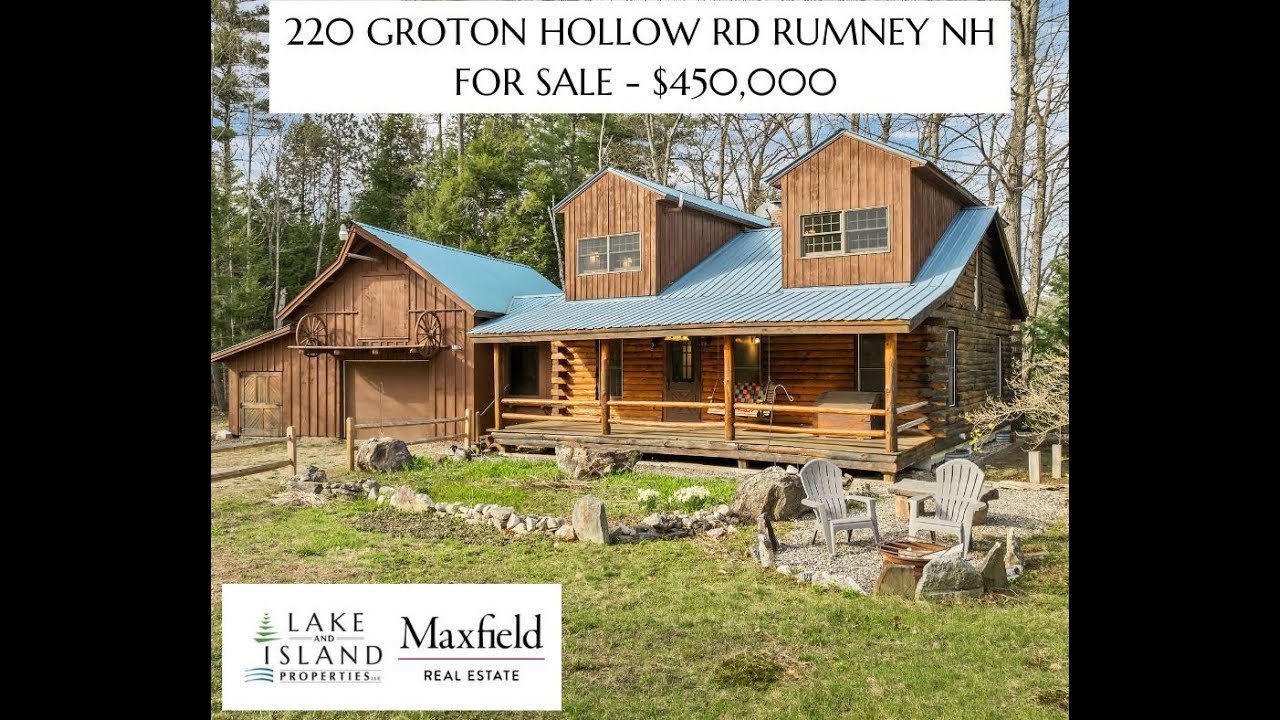 NH Log Cabin FOR SALE - Own this Retreat near Snowmobile Trails & White Mountains