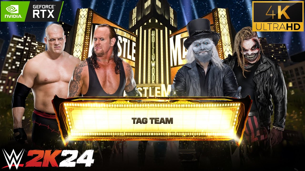 Undertaker & Kane vs Uncle Howdy & The Fiend Bray Wyatt MATCH 4K