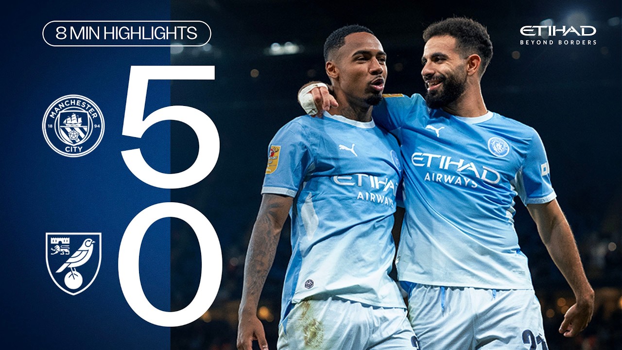 Man City 5-0 Norwich | Highlights as Academy grads shine | Samba, McAidoo, Allan & Cherki goals!