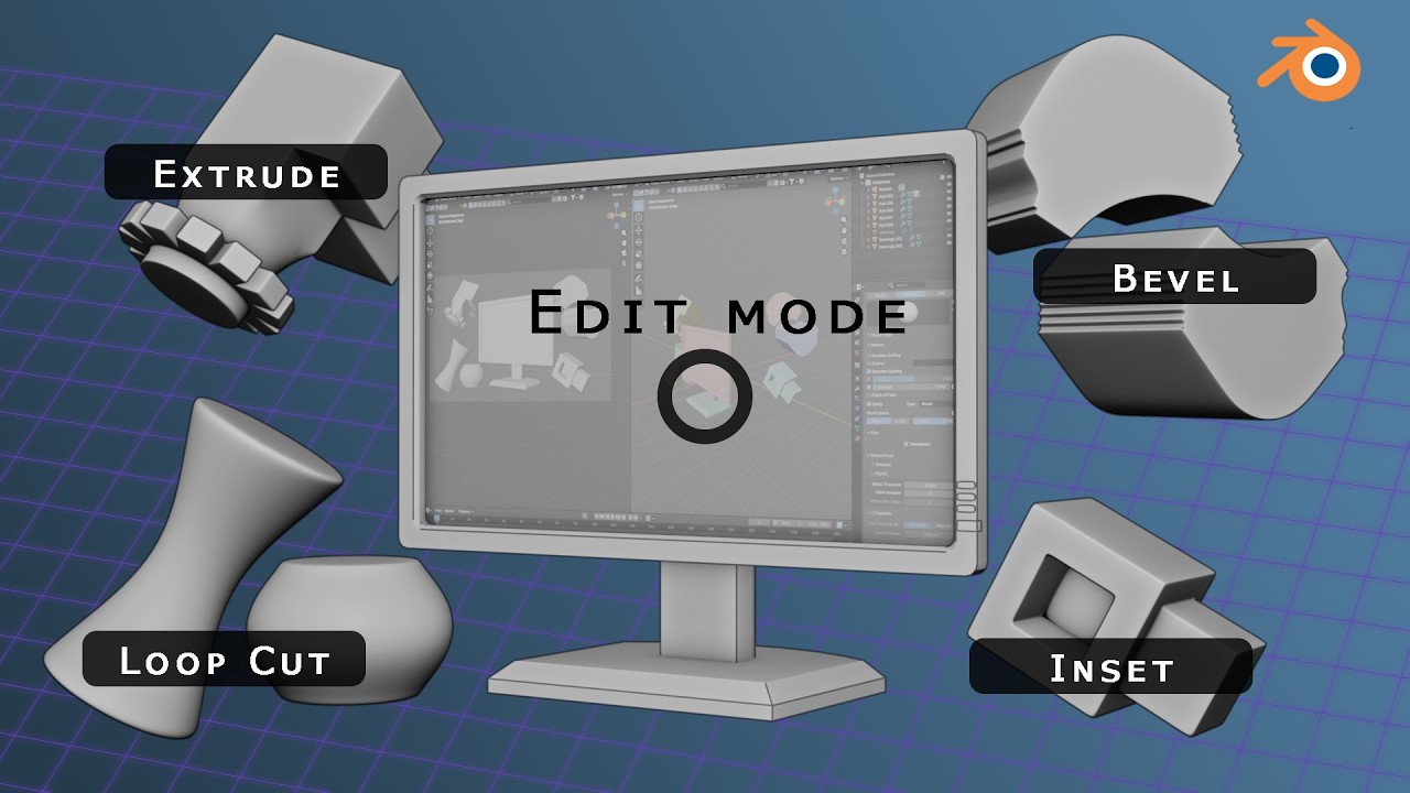 Blender для начинающих: Основные инструменты моделирования и ПРАКТИКА