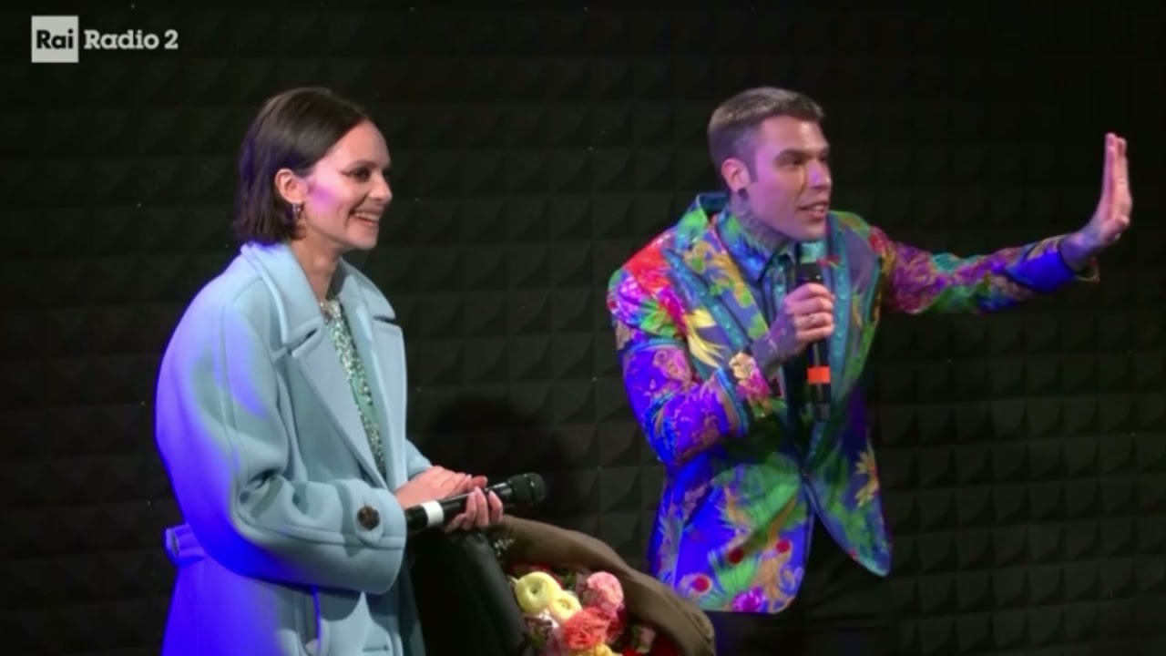 Fedez e Francesca Michielin Backstage di Sanremo a Rai Radio2