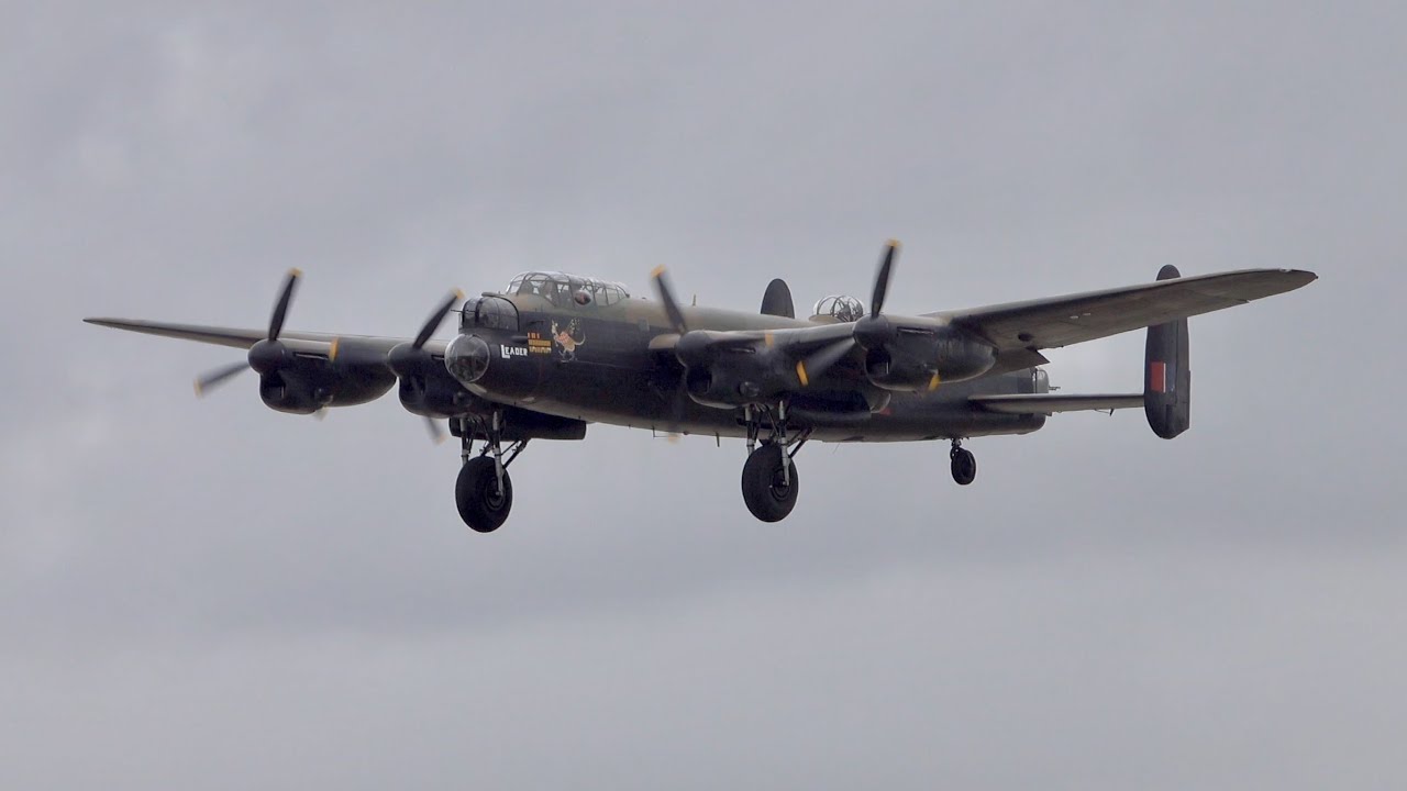 Lancaster B1 Bomber BBMF flying Display at RAF Fairford RIAT 2023 AirShow