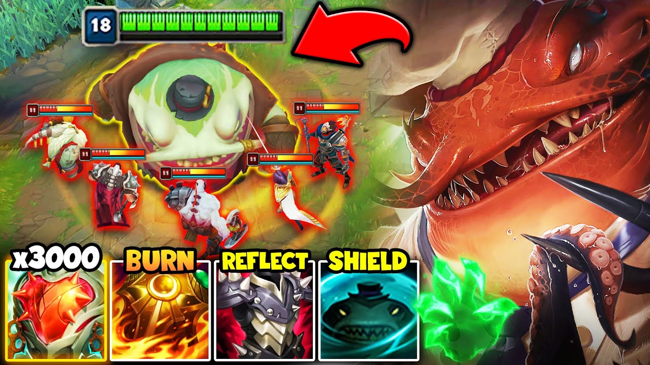 TAHM KENCH BUT I'M AN UNKILLABLE RAID BOSS WHO CAN 1V5 (7000+ HEALTH)