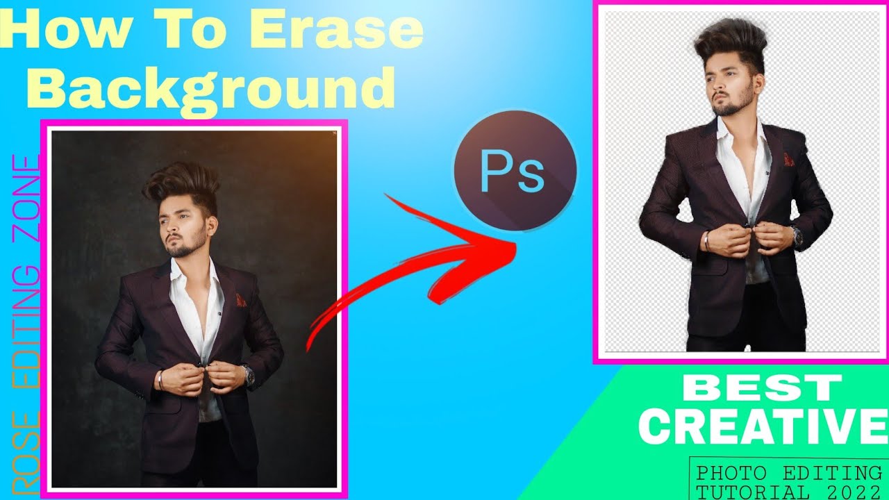 how to erase background in ps touch #nsbpictures #eraser #remove - Rose Editing zone #part 1