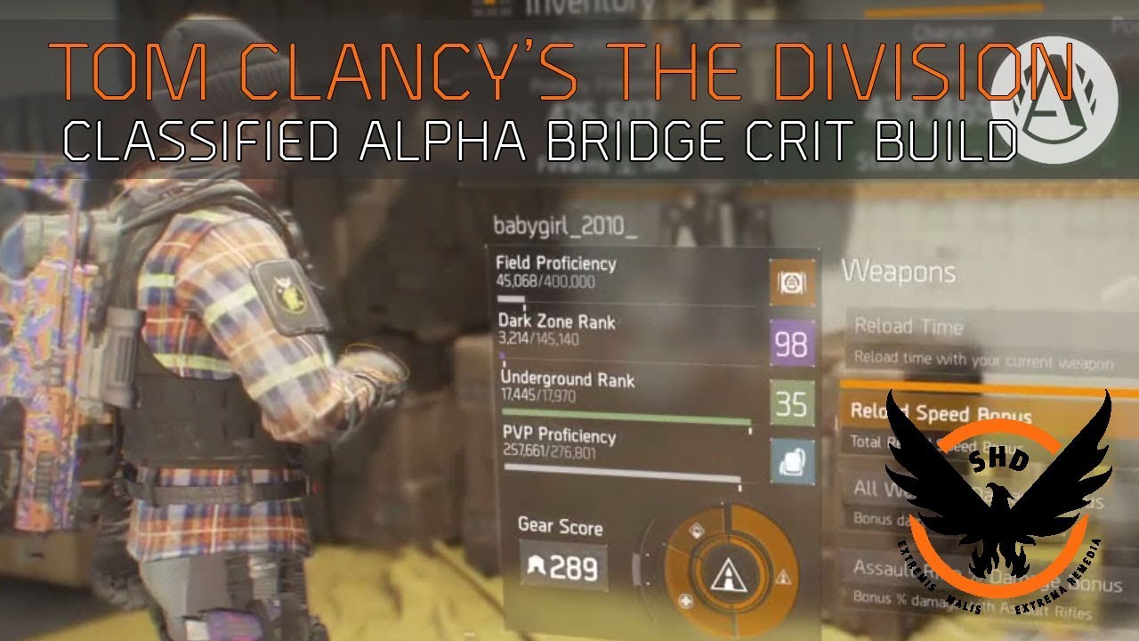 MY CLASSIFIED ALPHA BRIDGE BUILD FOR SKIRMISH & LAST STAND PVP! - The Division 1.8.3 - PS4