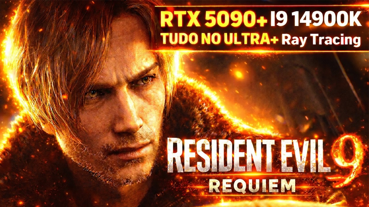 RESIDENT EVIL REQUIEM RTX 5090 E I9 14900K TUDO NO ULTRA COM RAY TRACING ATIVADO!