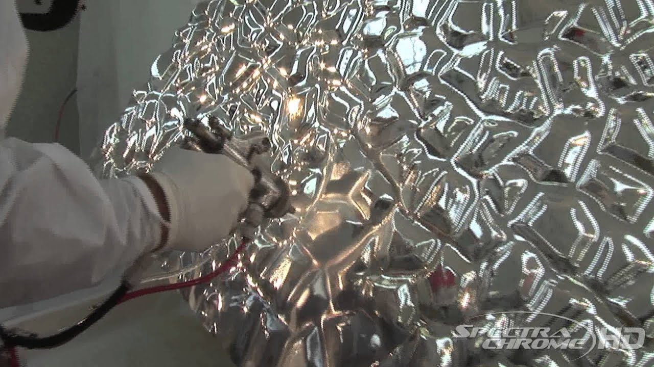 Chrome Finish on Styrofoam Display Wall