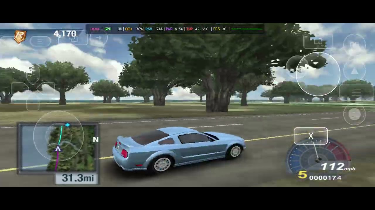 Test Drive Unlimited PSP 30fps cheat Android Gamehub PC Windows Emulator Mali Mediatek