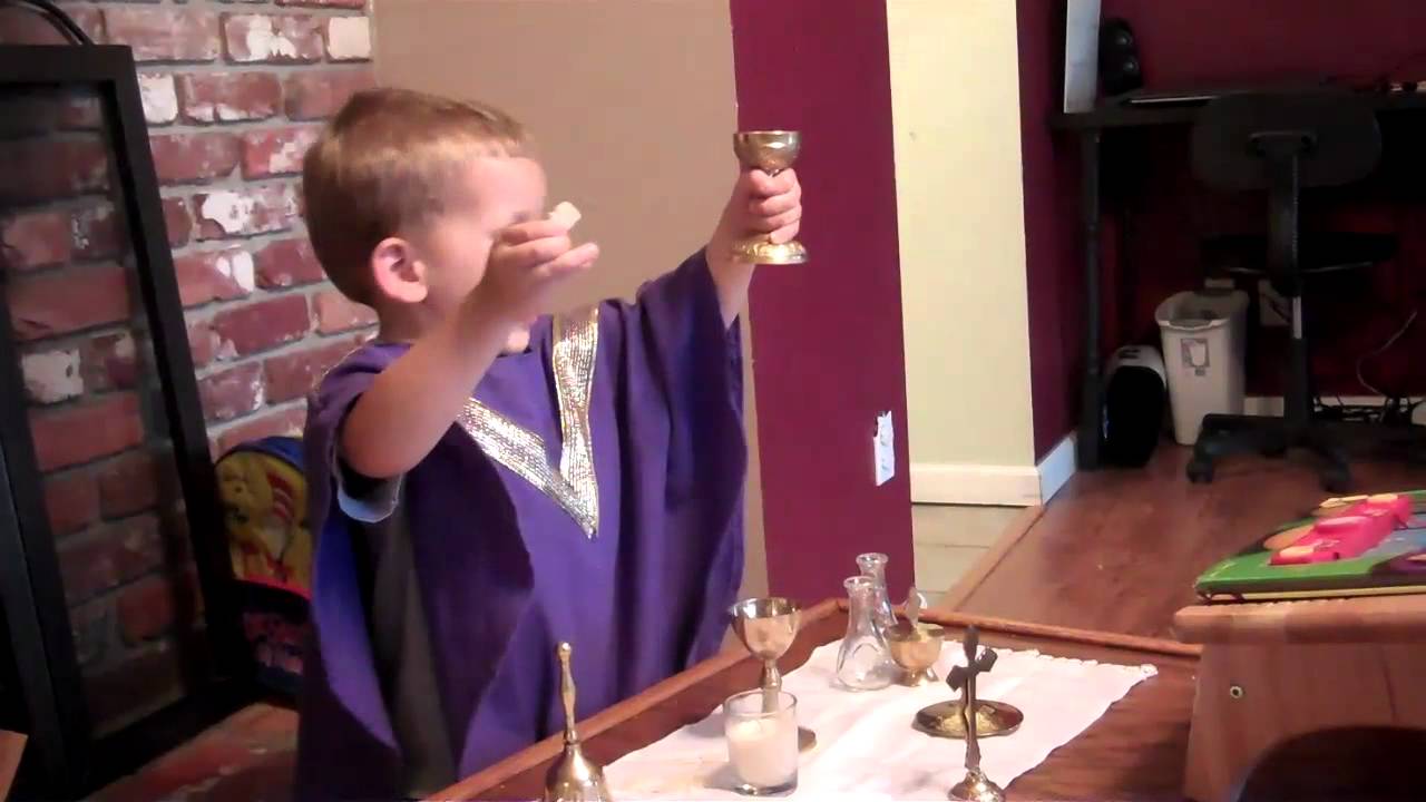 Isaiah Saying Mass - 3 Years Old