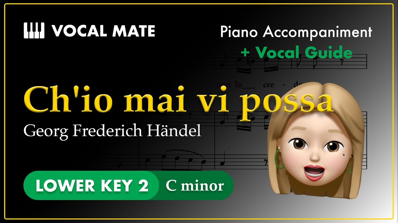 Ch'io mai vi possa - Georg Frederich Händel | C minor | Vocal Guide & Piano Accompaniment #soprano