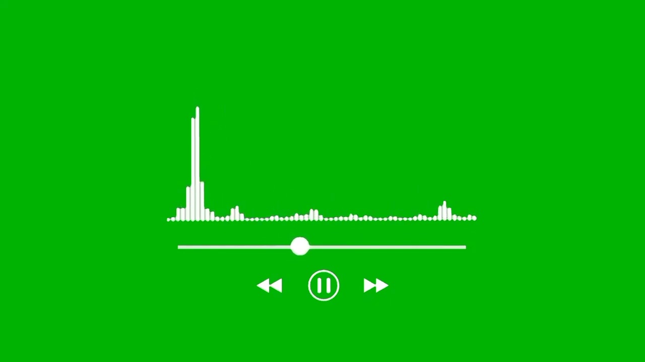 Audio spectrum green screen   Sound spectrum green screen   Audio wave green screen   copyright free