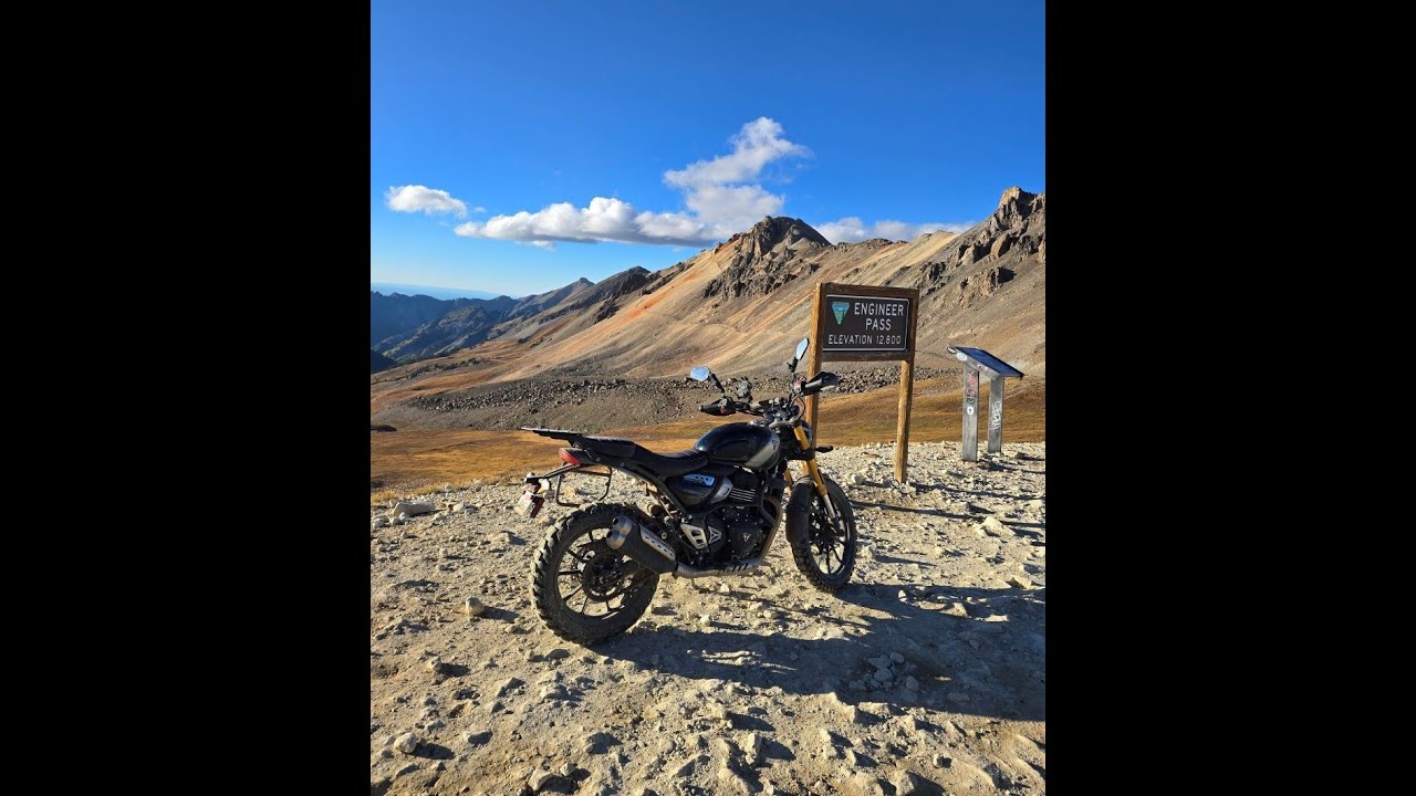 Triumph Scrambler 400X Climbs Engineer Pass, Colorado - 12,800ft