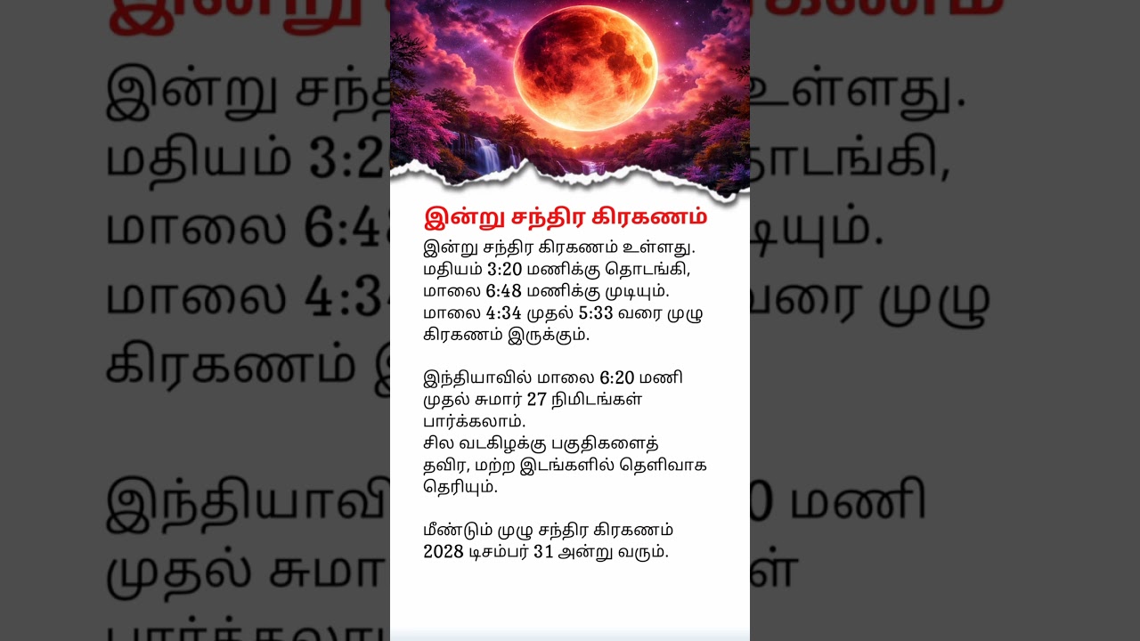 Today&rsquo;s Total Lunar Eclipse | Exact Timings & Visibility in India!
