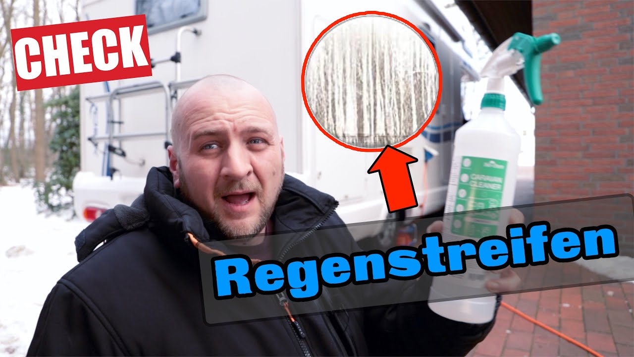 ✅ schwarze Streifen am Wohnmobil Wohnwagen entfernen