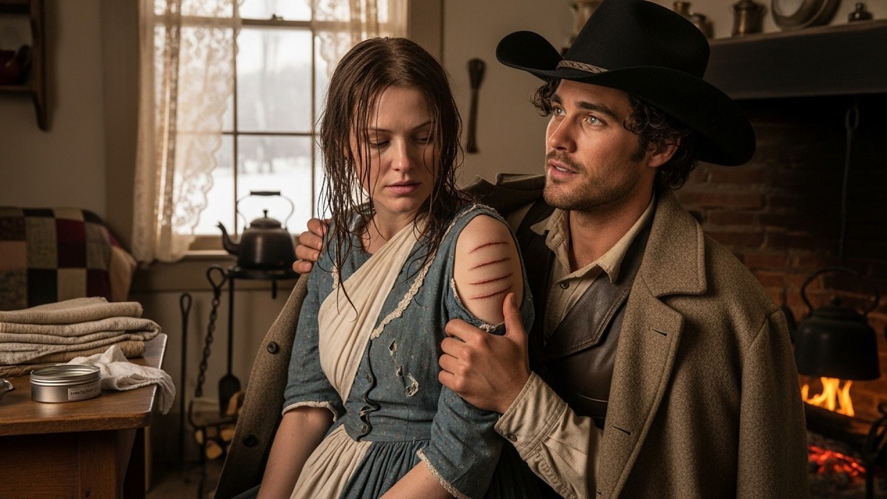 She Fought Off Three Wolves With A Broken Branch, The Cowboy Saw The Scars And Believed Her