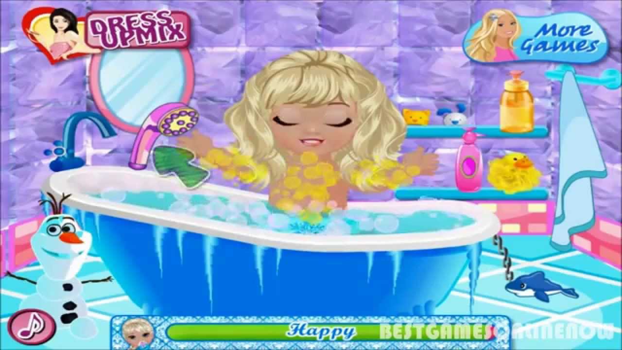 Disney Princess Elsa's Babysitter Gameplay - 16:9/HD Disney Frozen Games