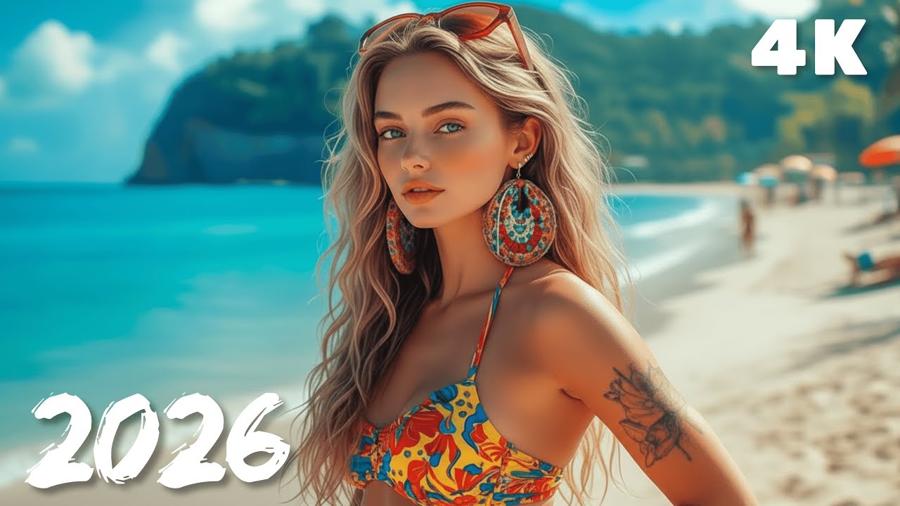 Moonrise Beach 🌙 Chill Summer Deep House Tropical 4K UHD 2026 | Blue Shore Beats