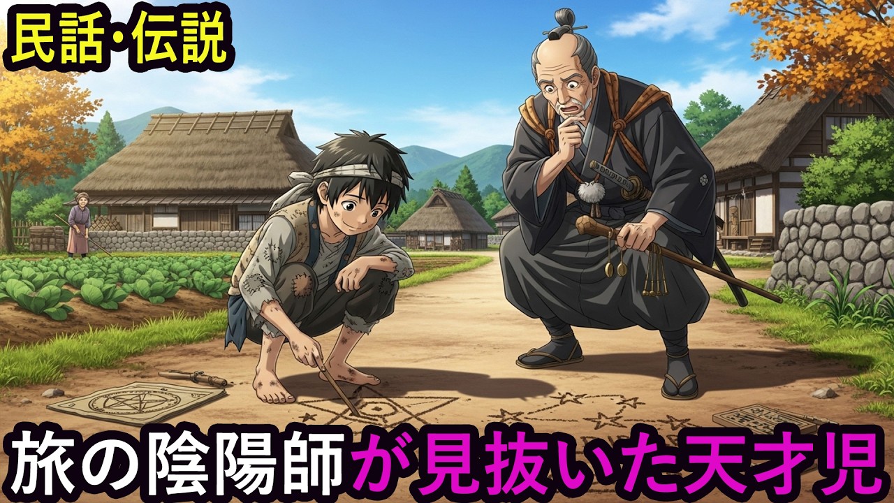 貧しい家の天才児を見出した旅の陰陽師  昔話  説話  民話  伝説