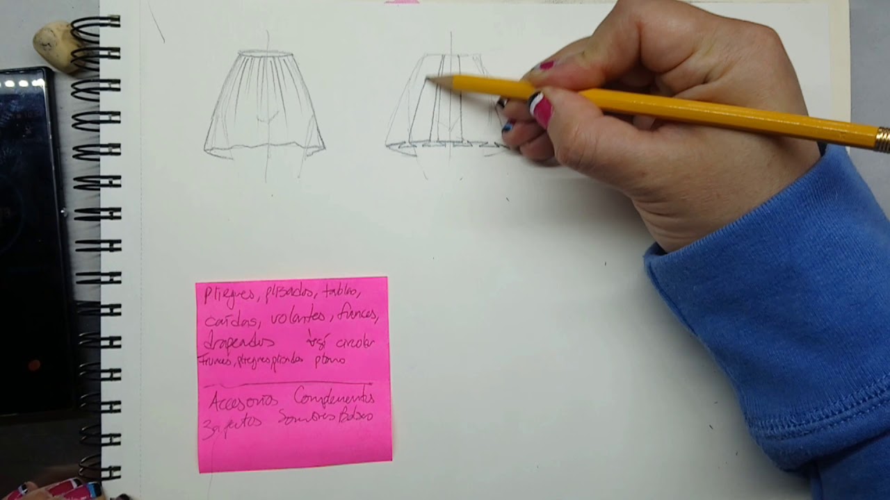 Dibuje EFECTOS de los pliegues en el DIBUJO de MODAS
