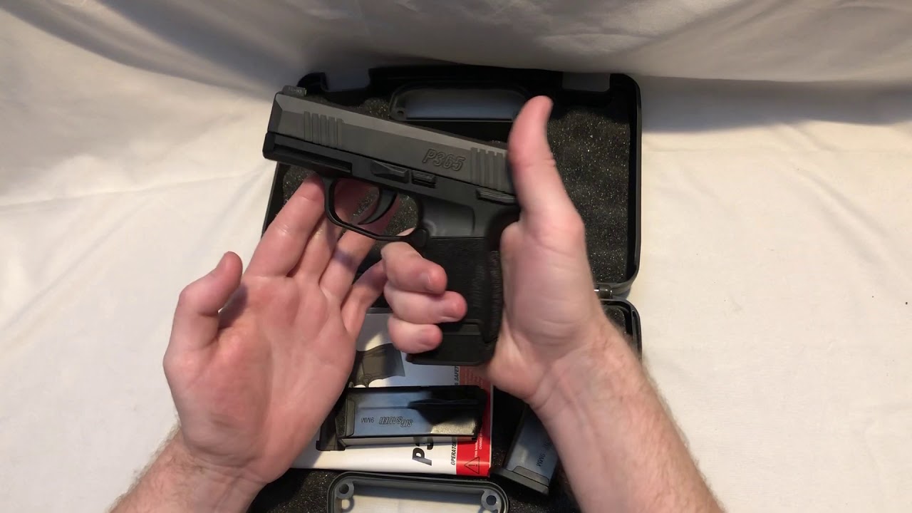Новый пистолет Sig Sauer P365 с ручным предохранителем в магазине Nagels.
